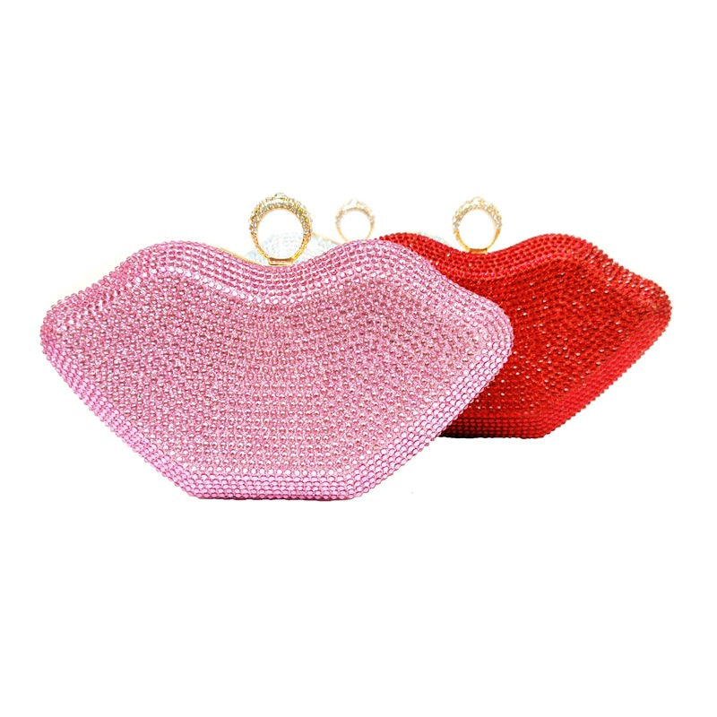 Lip Mouth Rhinestone Bag HB1642