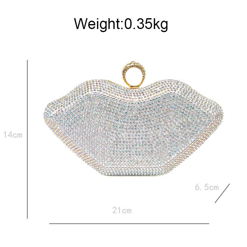 Lip Mouth Rhinestone Bag HB1642