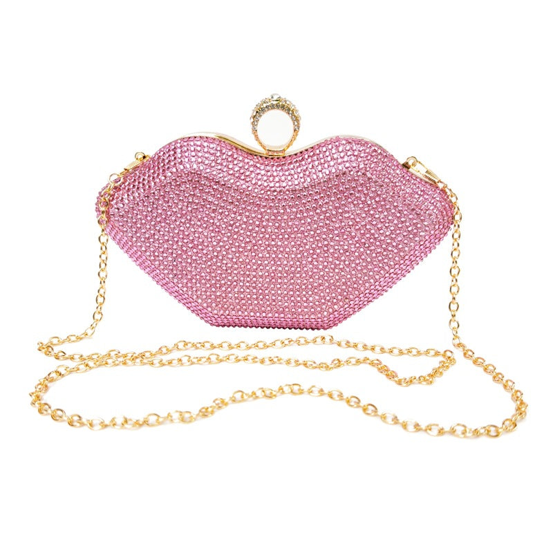 Lip Mouth Rhinestone Bag HB1642