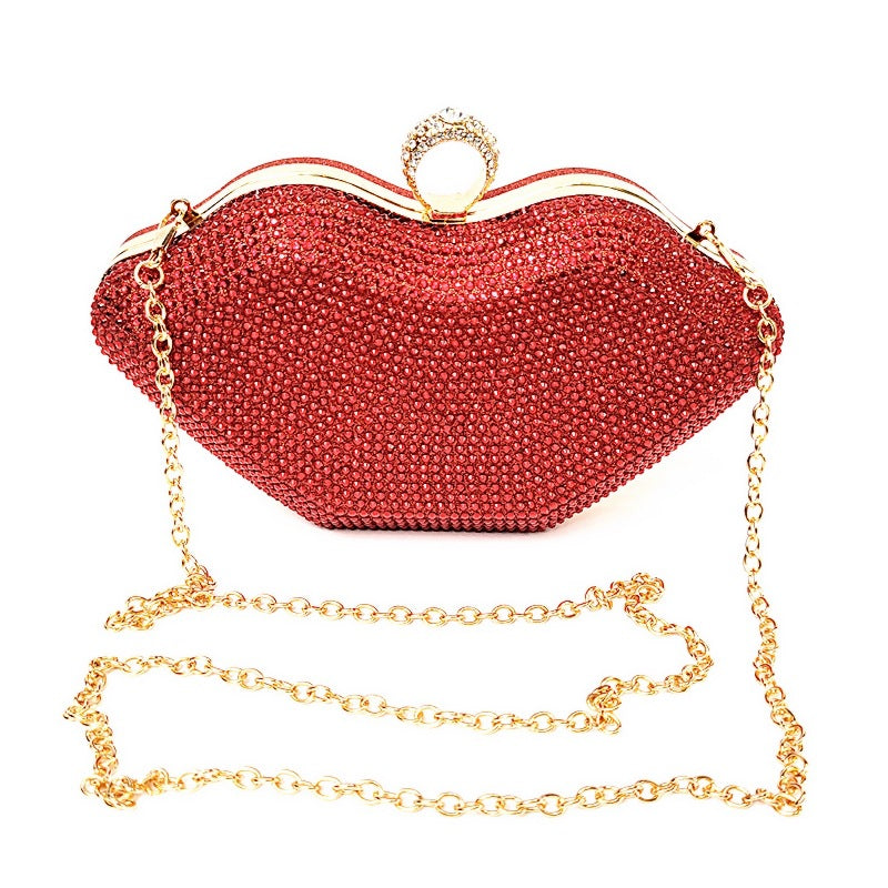Lip Mouth Rhinestone Bag HB1642