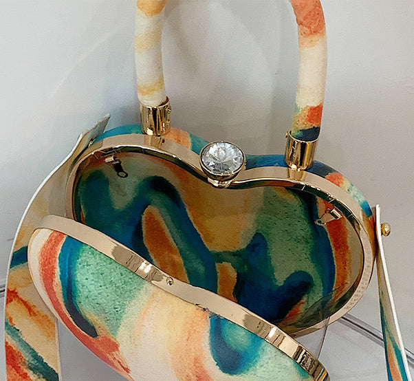 Multicolor Heart Acrylic Bag HB1648