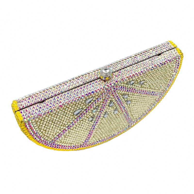 Lemon Rhinestone Evenning Bag HB1664