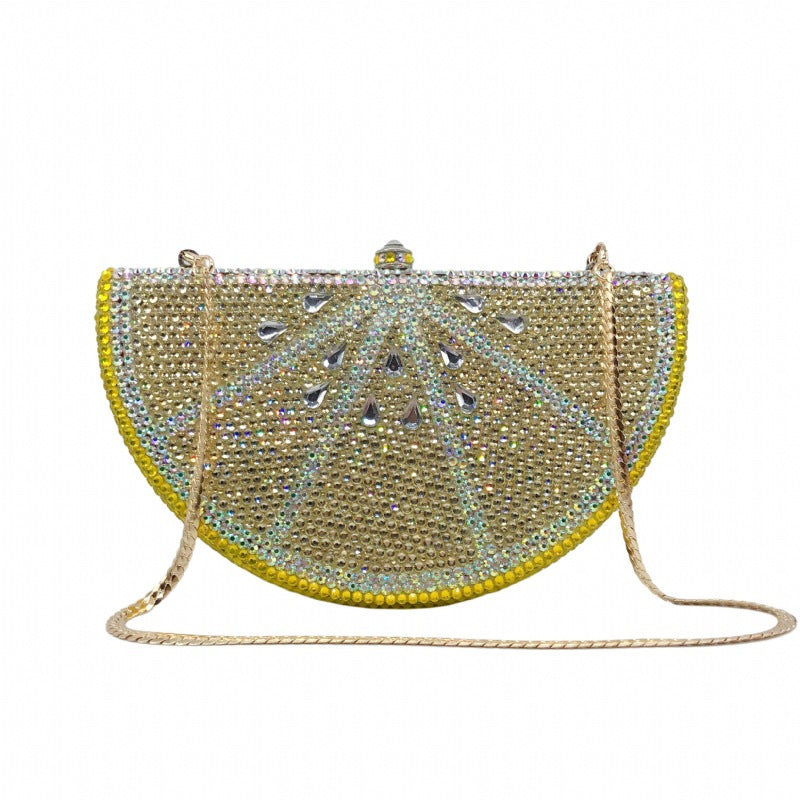 Lemon Rhinestone Evenning Bag HB1664