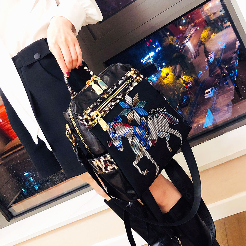 Horse Rhinestone Crossbody /Backpack HB1674