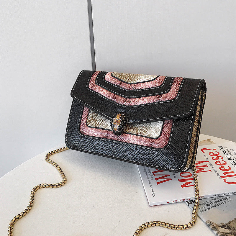 Snakeskin Pattern Crossbody Bag HB1715