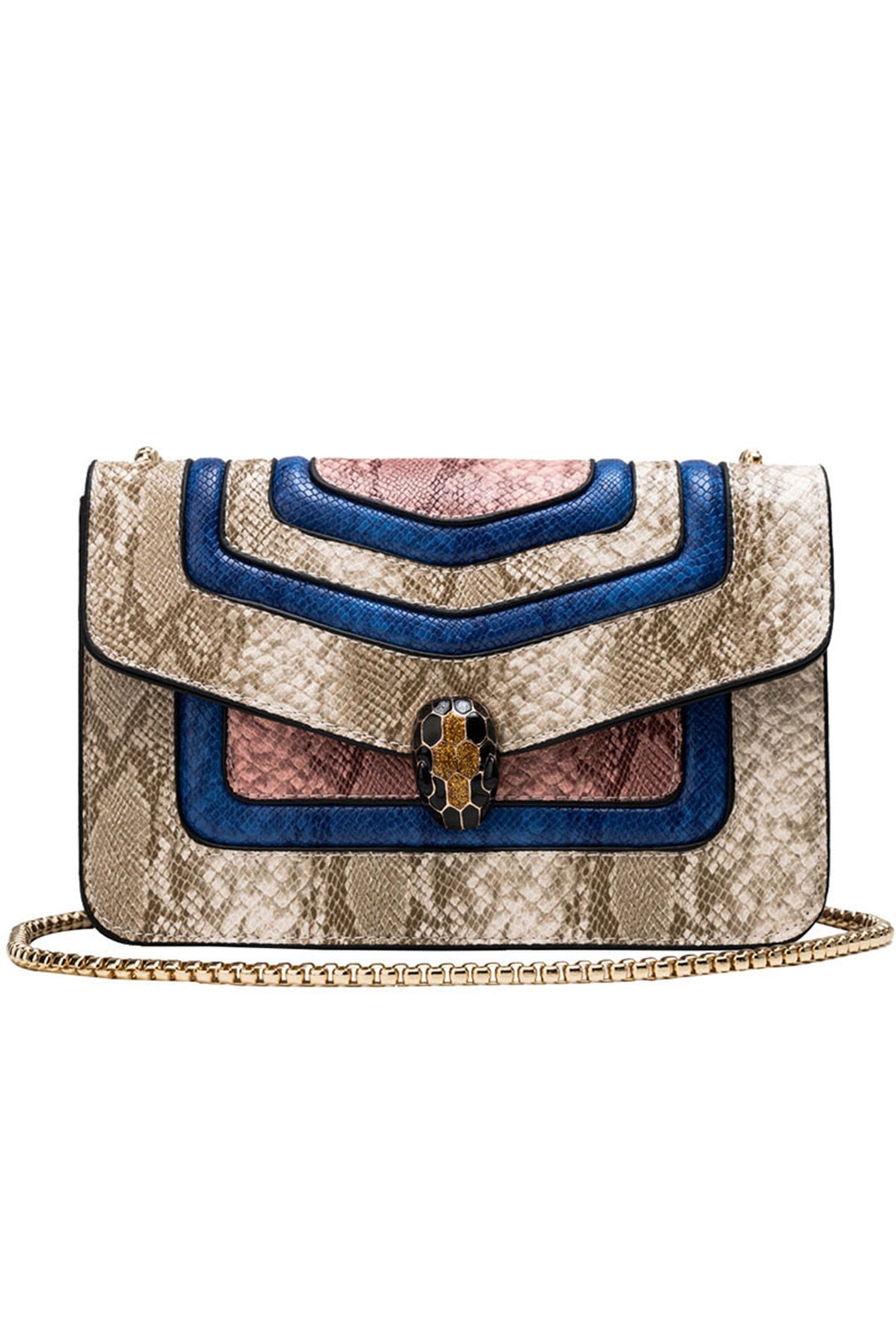 Snakeskin Pattern Crossbody Bag HB1715