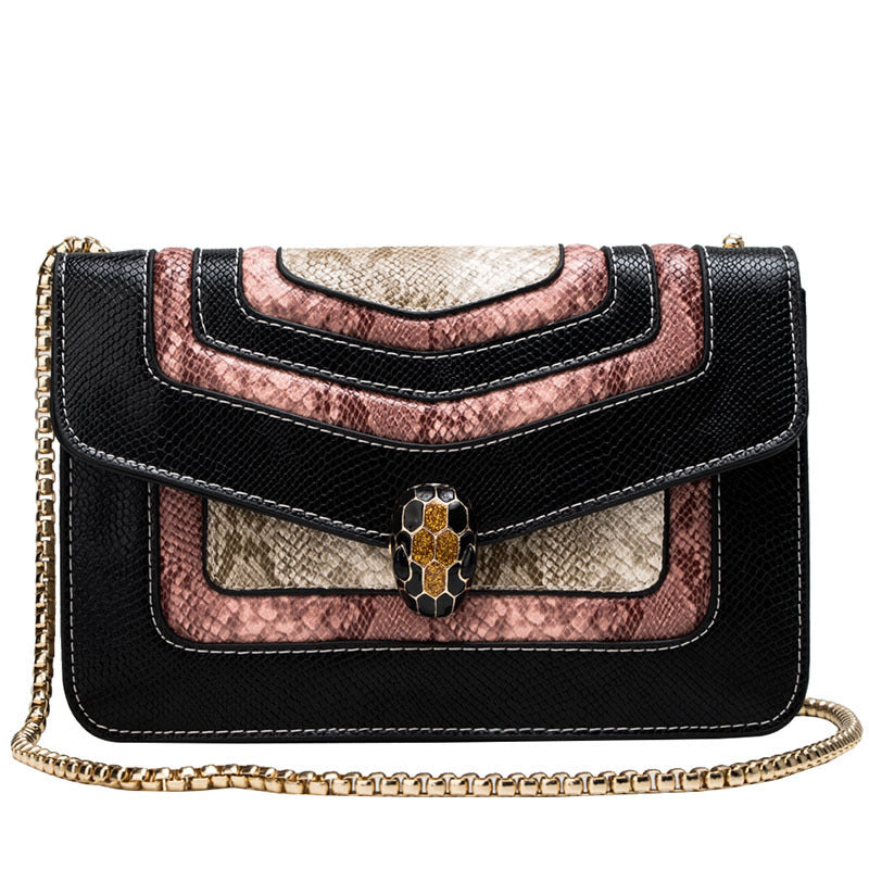 Snakeskin Pattern Crossbody Bag HB1715