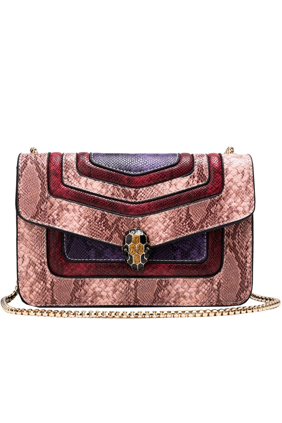 Snakeskin Pattern Crossbody Bag HB1715
