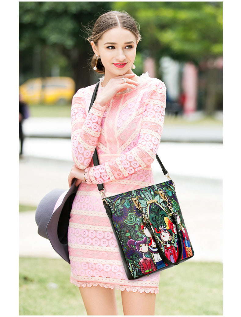 Forest Printed Six-piece Bag Set