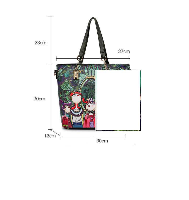 Forest Printed Six-piece Bag Set