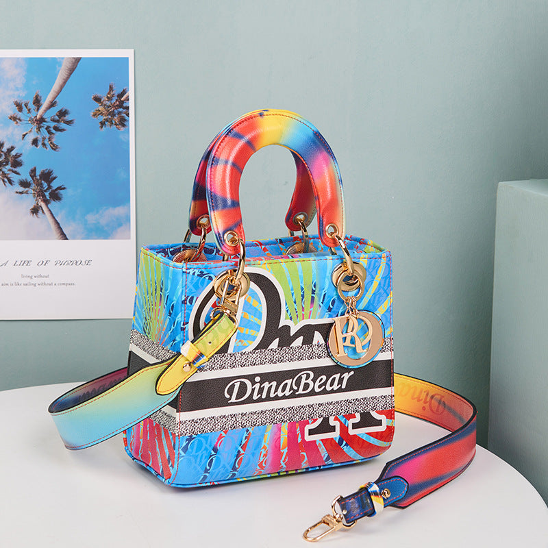 Colorful Pu Leather Diana Handbag HB1771