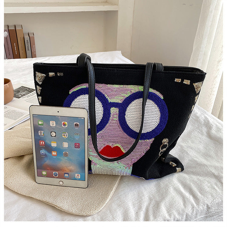 Glass Lady Sequin Tote Bag HB1795