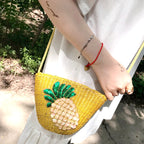 Pineapple Straw Crossbody Bag HB1812