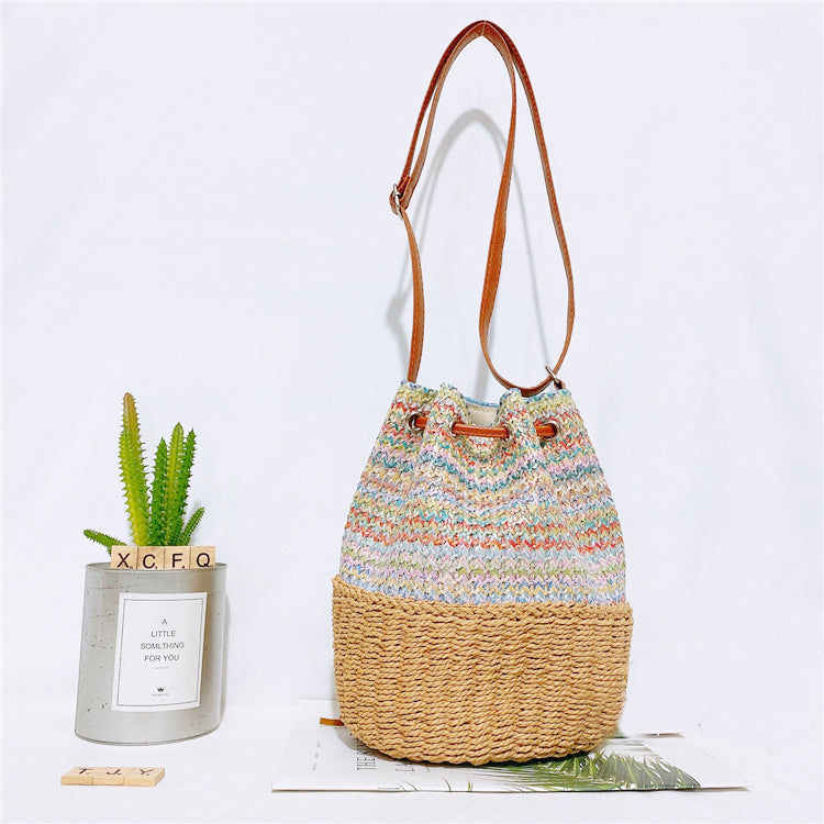 Tassel Straw Bucket Bag HB1813