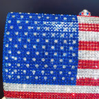 American Flag Rhinestone Evening Bag HB1829