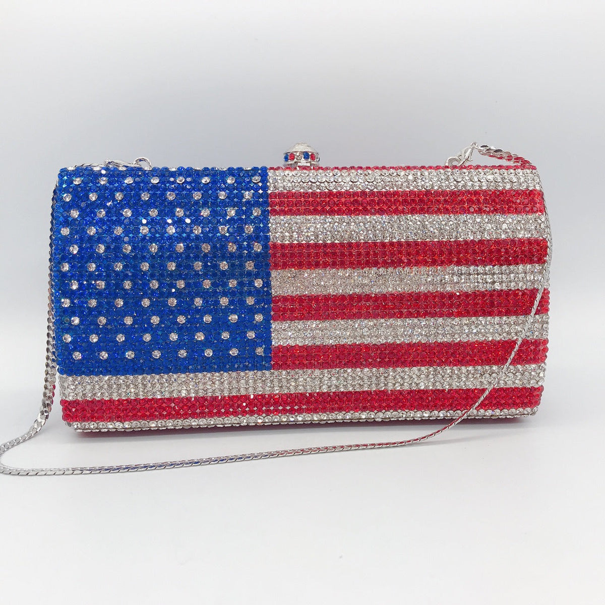 American Flag Rhinestone Evening Bag HB1829