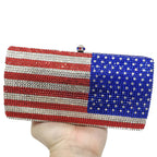 American Flag Rhinestone Evening Bag HB1829
