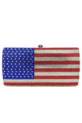 American Flag Rhinestone Evening Bag HB1829