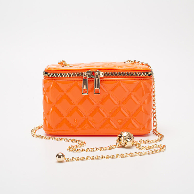 Diamond Pattern Leather Bucket Bag HB1832