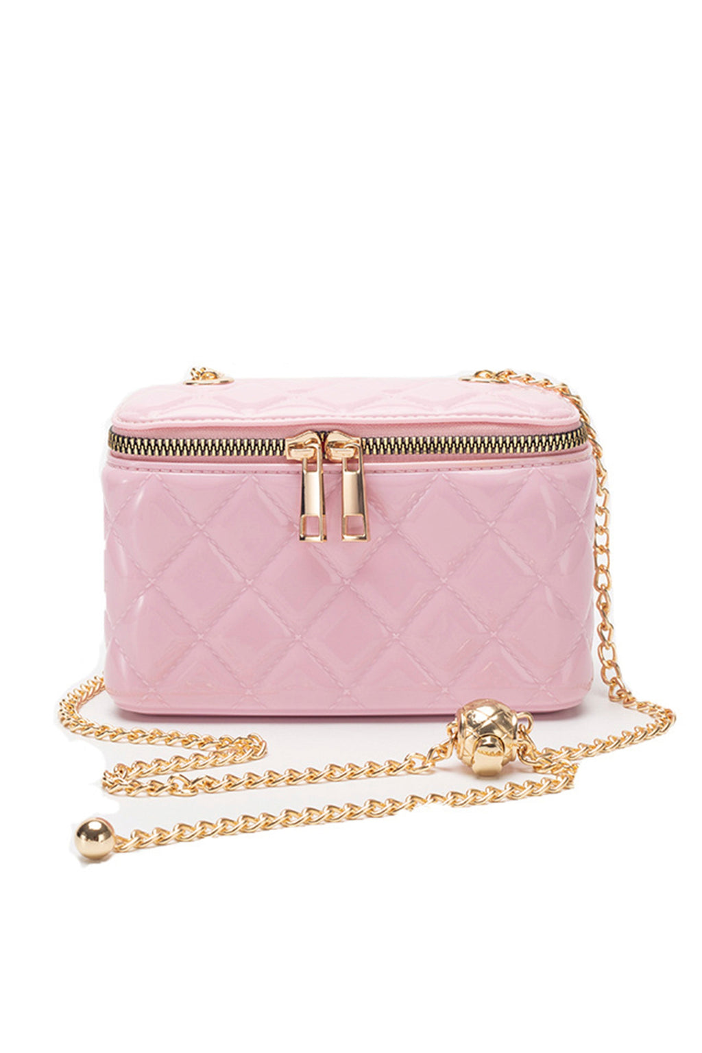 Diamond Pattern Leather Bucket Bag HB1832