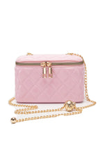 Diamond Pattern Leather Bucket Bag HB1832