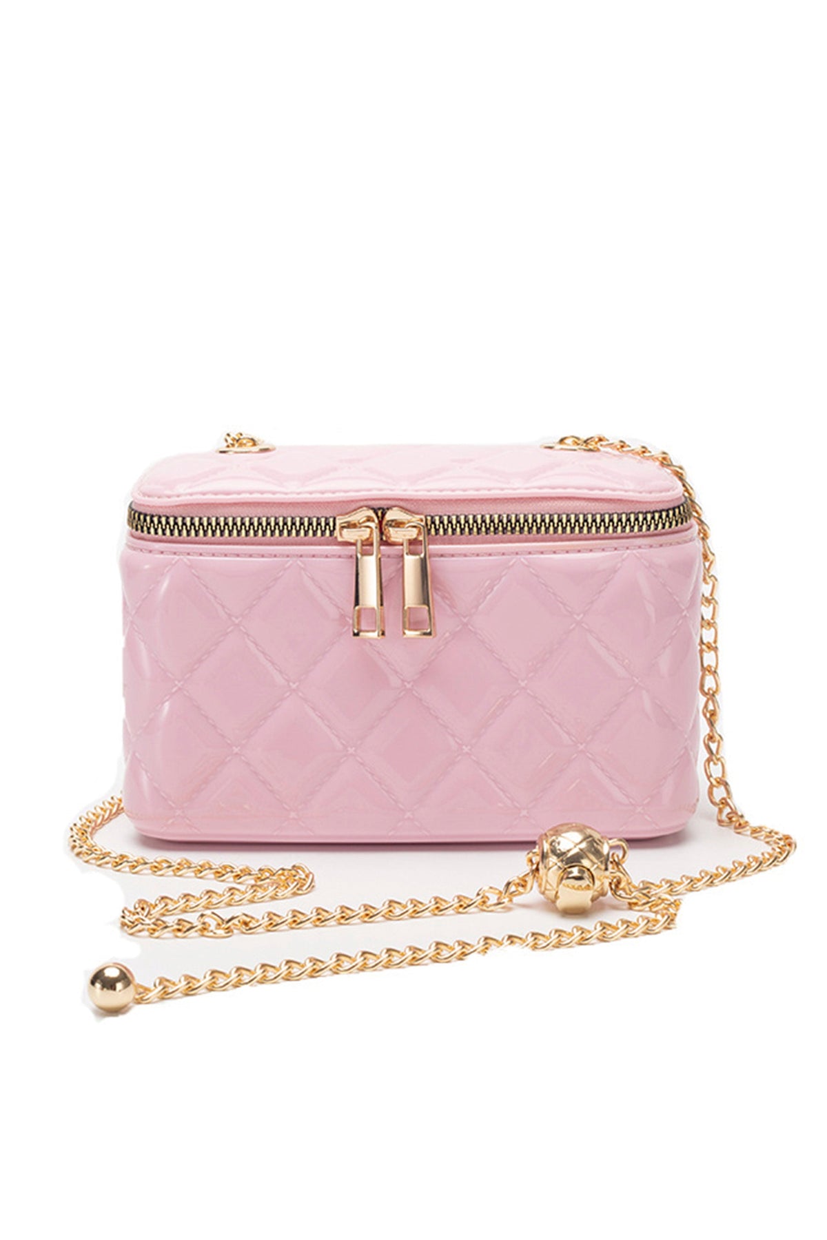 Diamond Pattern Leather Bucket Bag HB1832