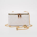 Diamond Pattern Leather Bucket Bag HB1832