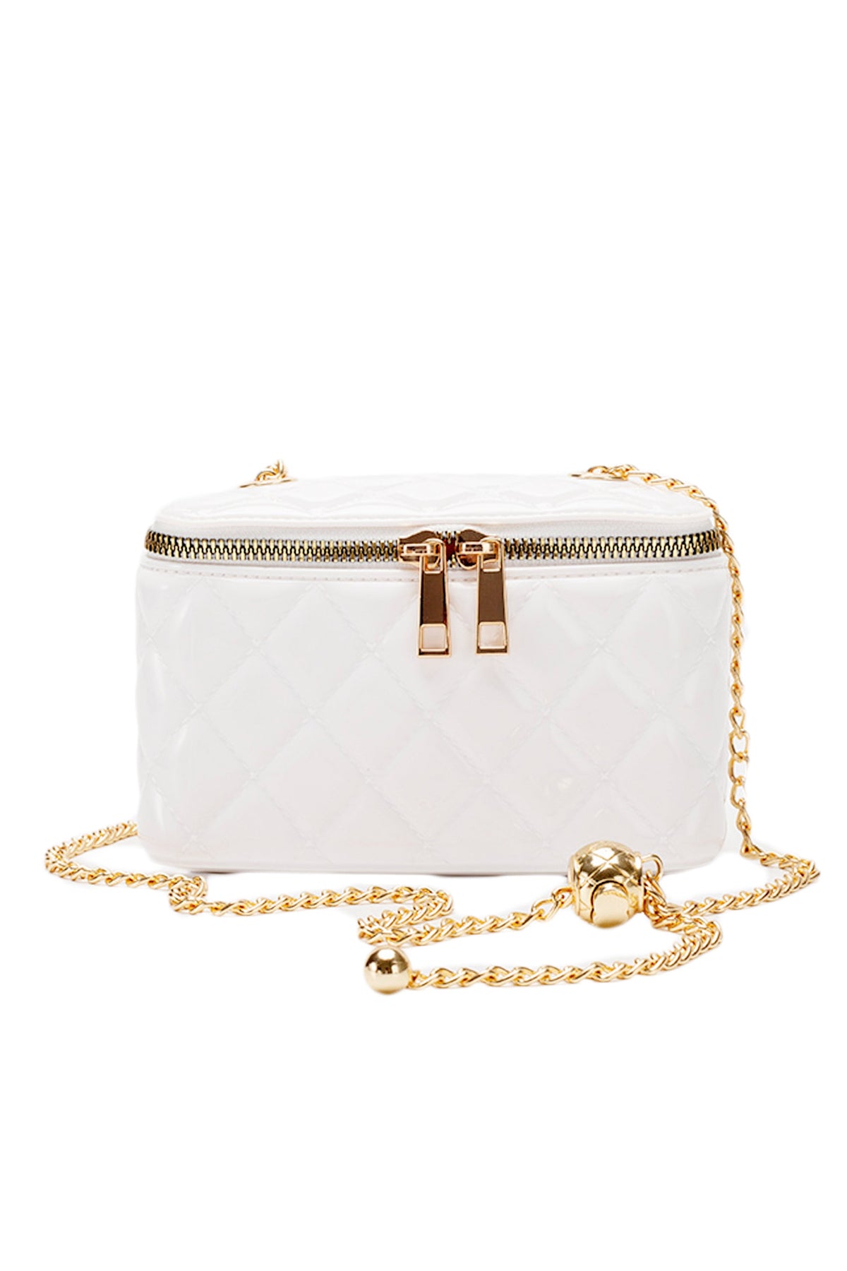 Diamond Pattern Leather Bucket Bag HB1832
