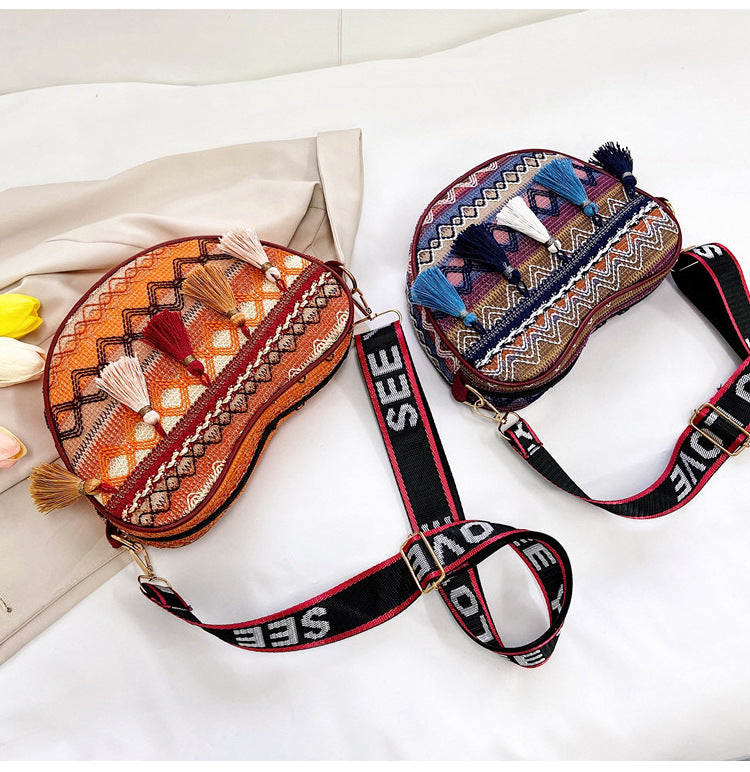 Bohemian Heart Tassel Weave Handbag HB1833