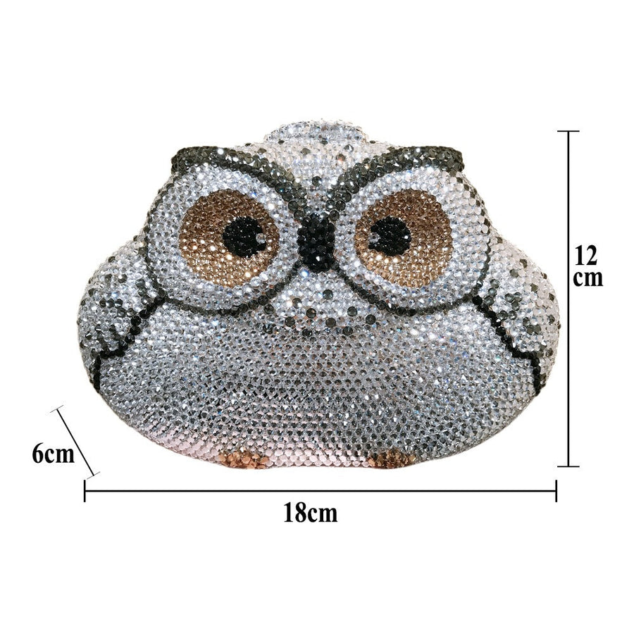 Owl Rhinestone Evening Bag HB1842