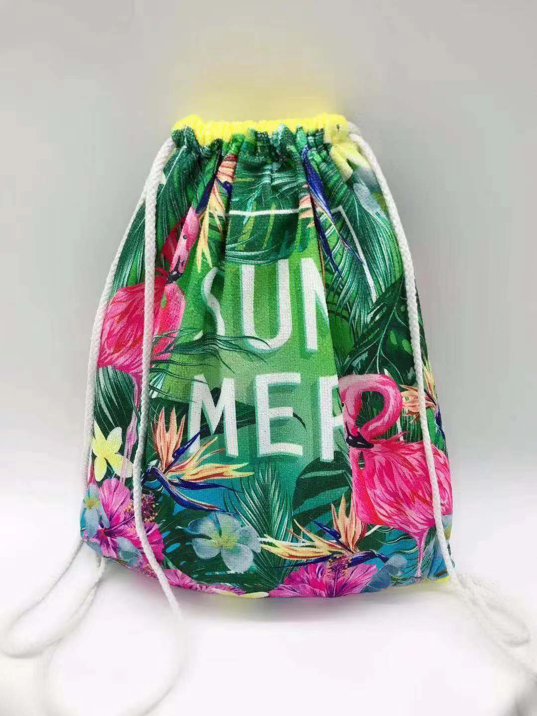Flamingo Beach Towel Backpack HB1864