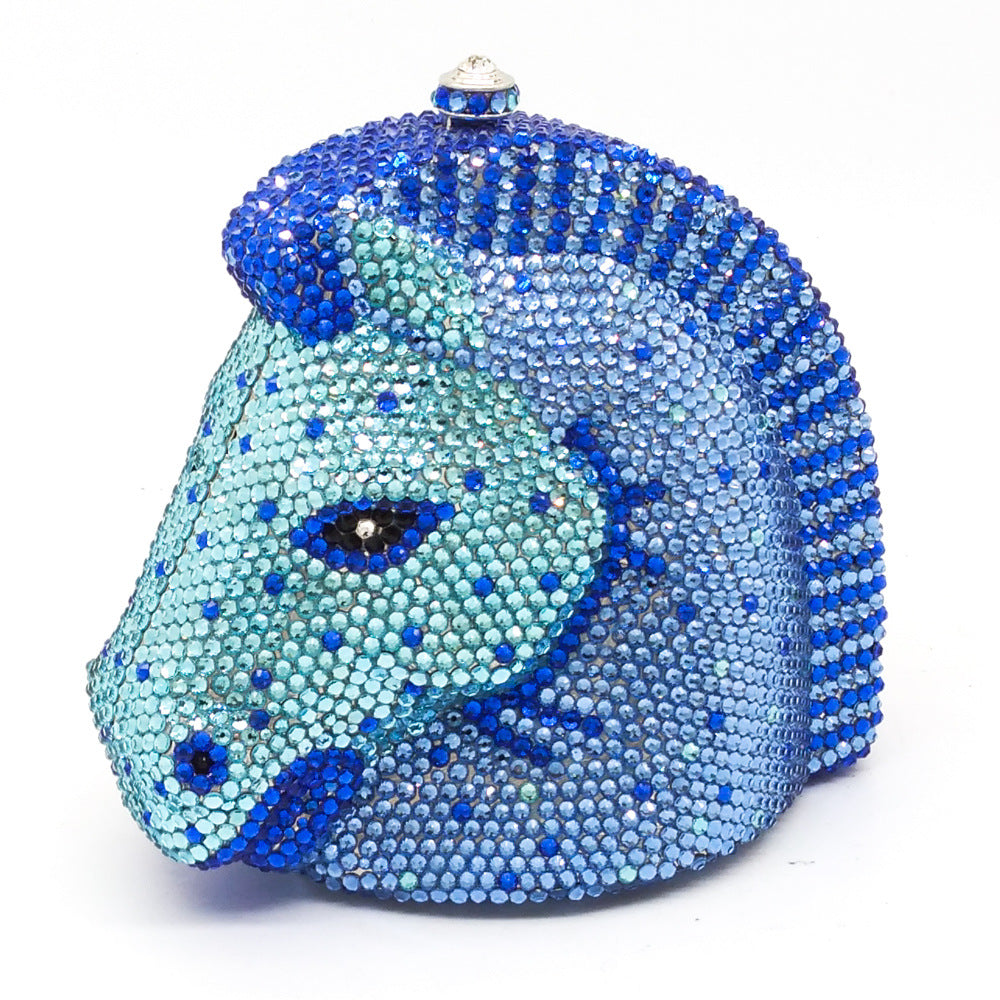 Horse Head Rhinestone Evening Bag HB1874