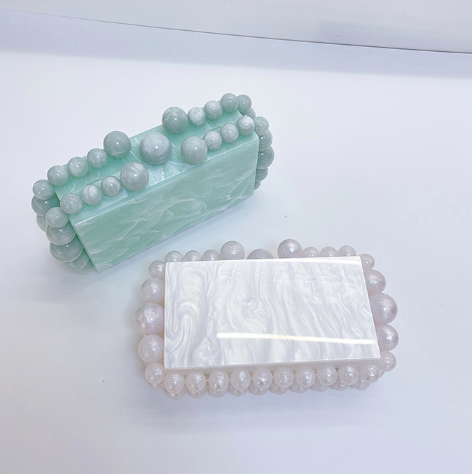 Bead Acrylic Crossbody Handbag HB1902