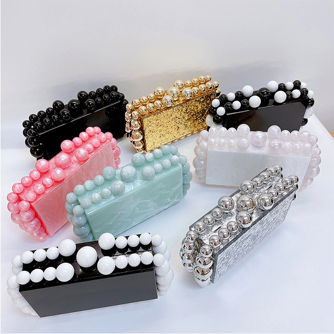 Bead Acrylic Crossbody Handbag HB1902