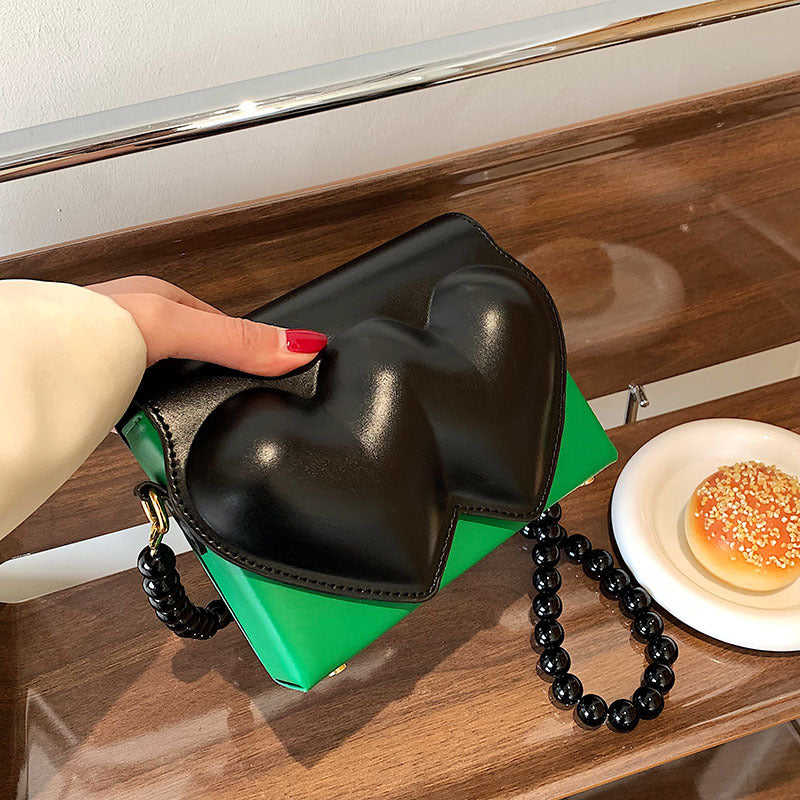 Heart Square Leather Crossbody HB1942