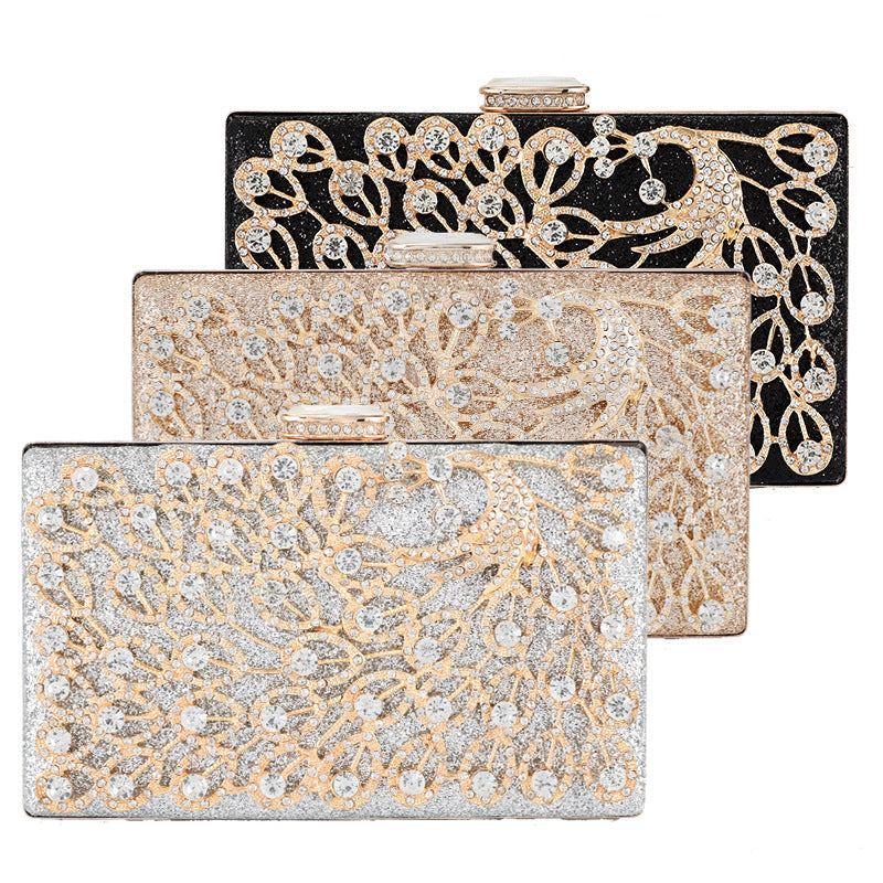 Peacock Rhinestone Clutch HB1946