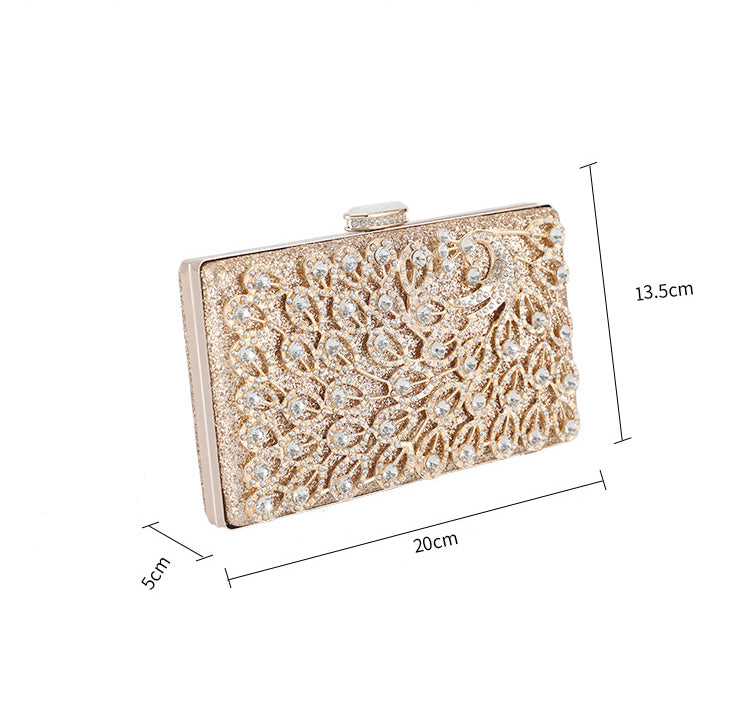 Peacock Rhinestone Clutch HB1946