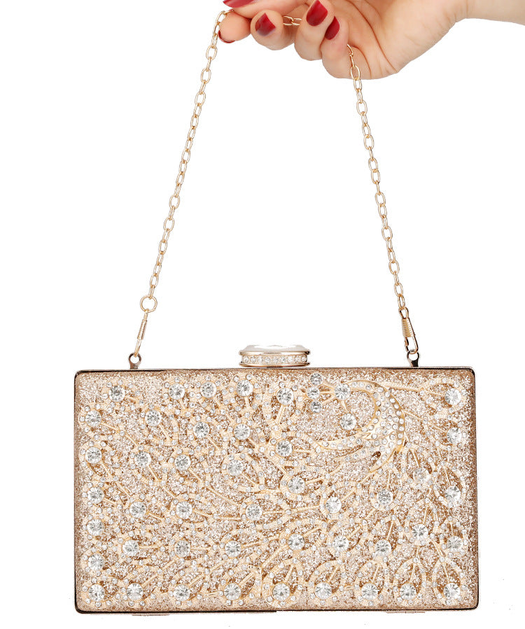 Peacock Rhinestone Clutch HB1946