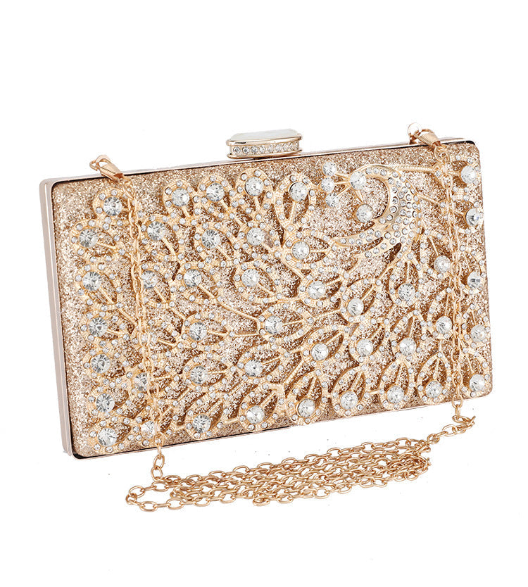 Peacock Rhinestone Clutch HB1946