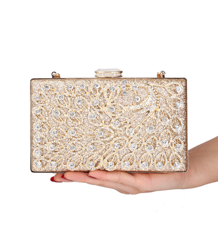 Peacock Rhinestone Clutch HB1946