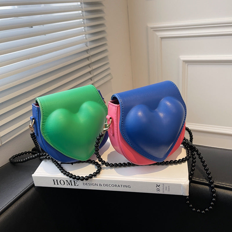 Heart Saddle Leather Bag HB1967
