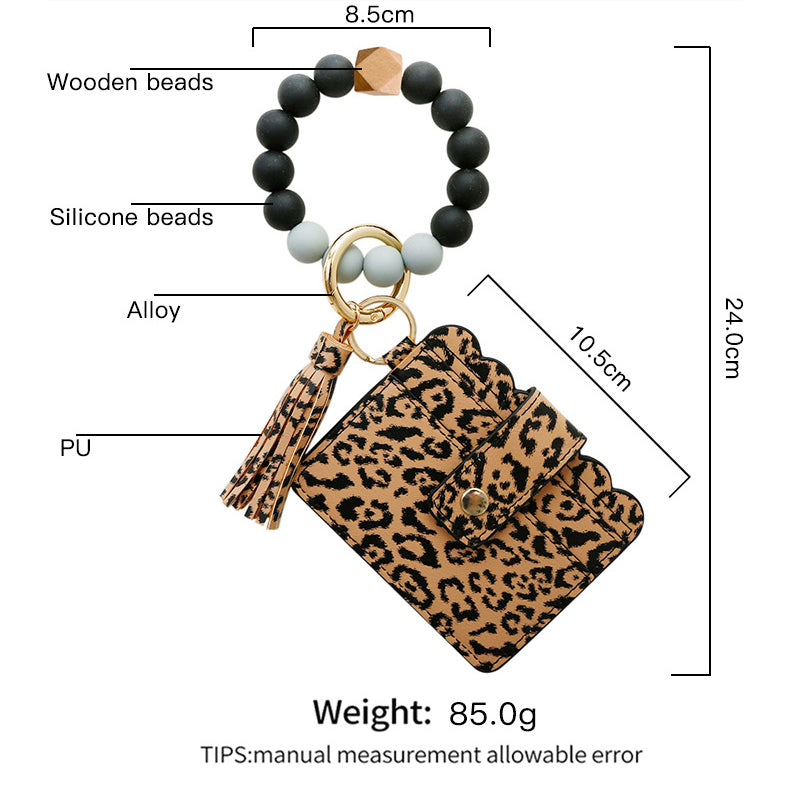 Silicone Bead Bracelet Card Holder HB1974