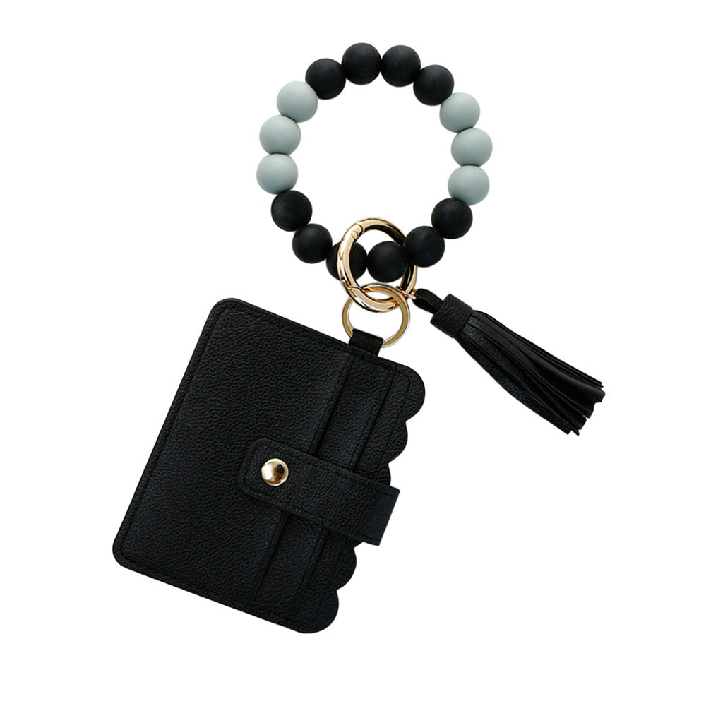 Silicone Bead Bracelet Card Holder HB1974