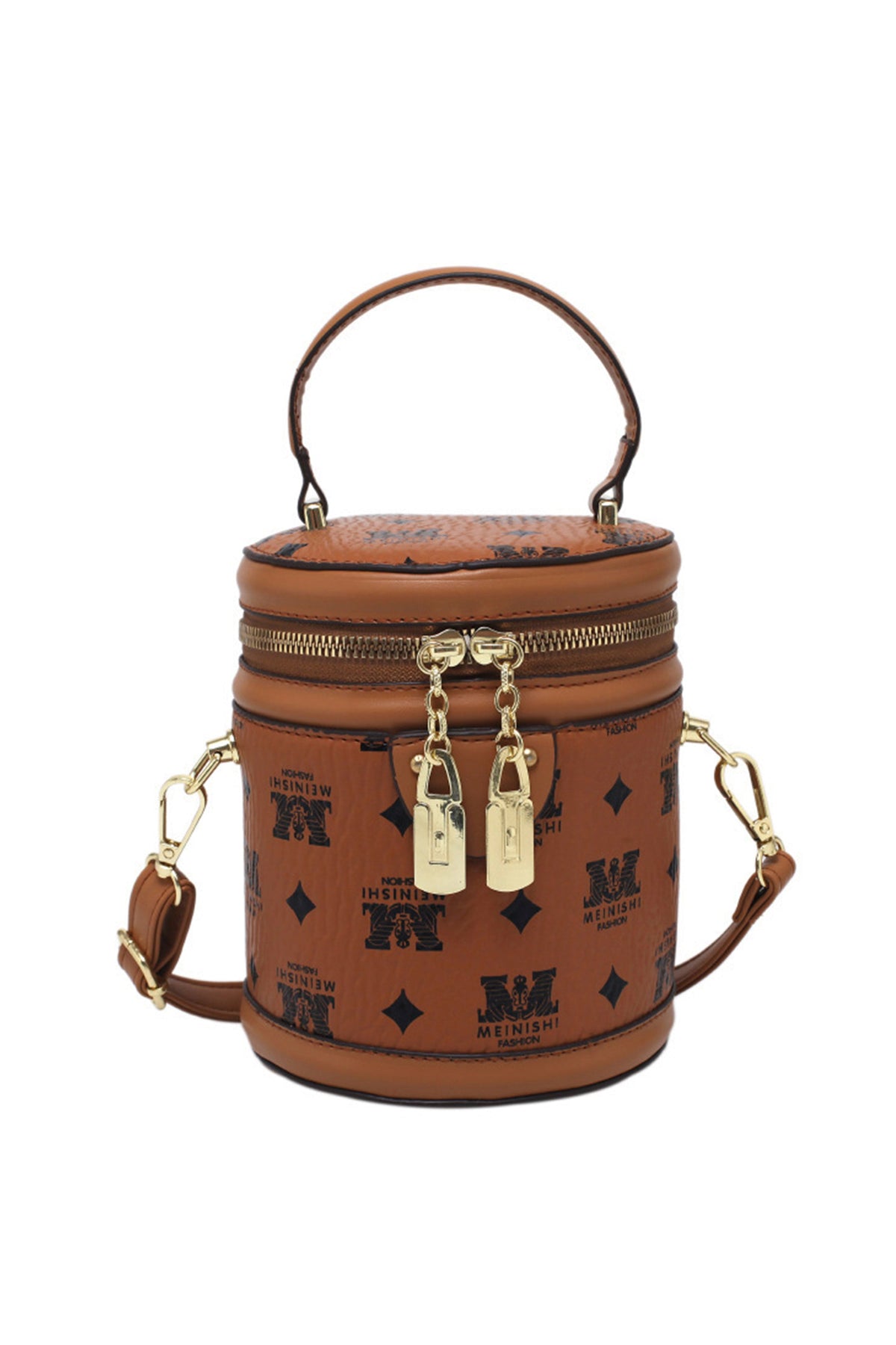 Printed Pu Leather Cylinder Crossbody HB1980