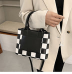 Chessboard Pu Leather Crossbody HB1990