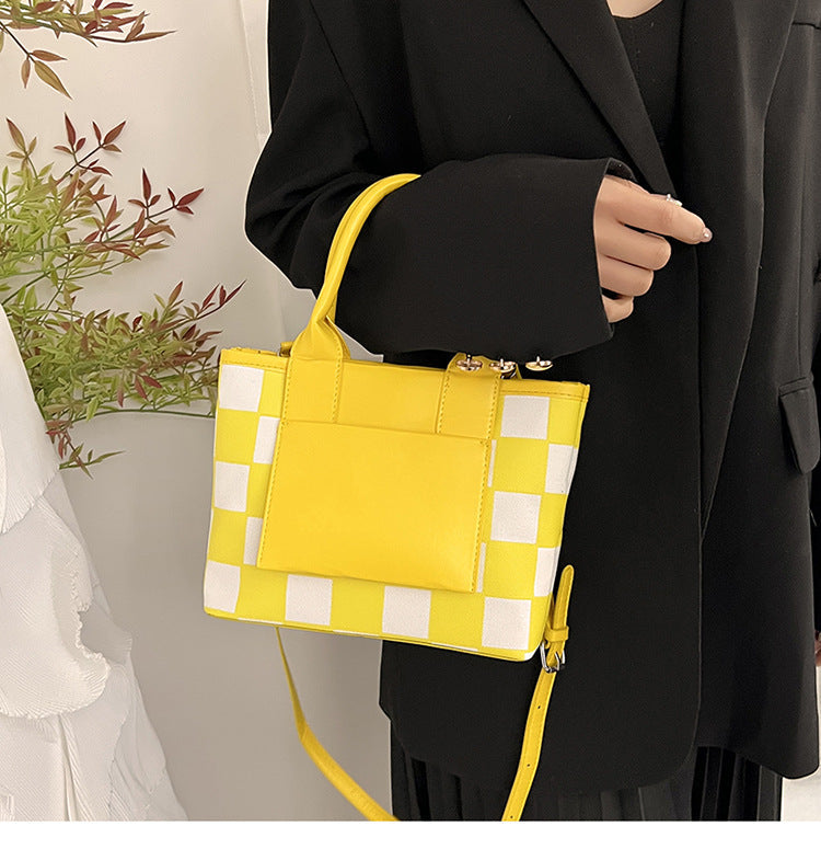 Chessboard Pu Leather Crossbody HB1990