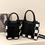 Chessboard Pu Leather Crossbody HB1990