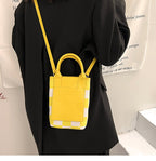 Chessboard Pu Leather Crossbody HB1991