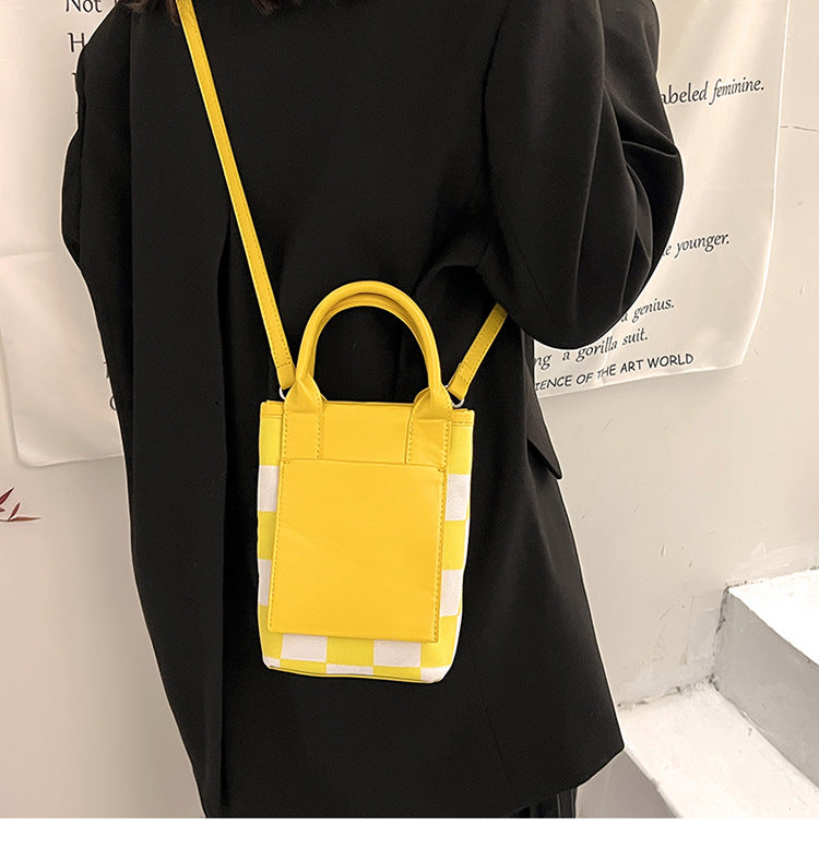 Chessboard Pu Leather Crossbody HB1991
