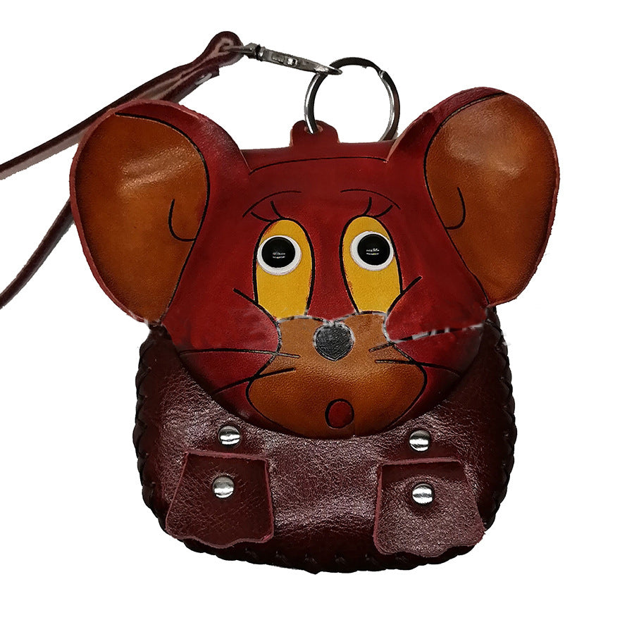 Mouse Zodiac signs Cowhide Coin Purse HB1999